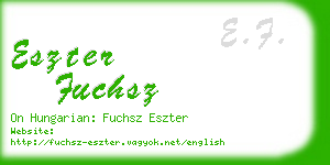 eszter fuchsz business card